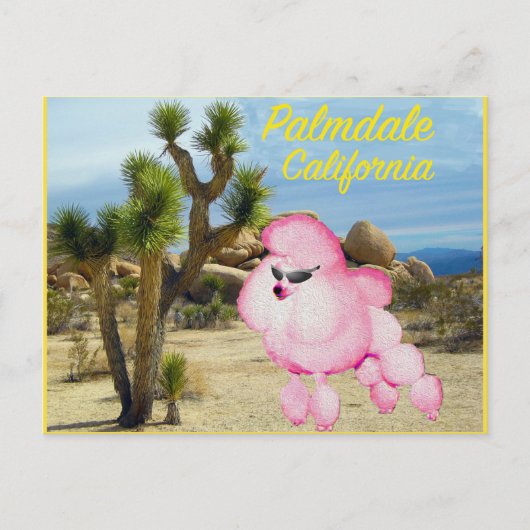 Palmdale California Roze Briefkaart (Voorkant)