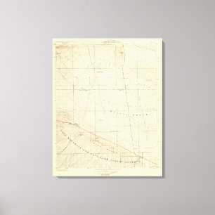 Palmdale quadrangle toont San Andreas Rift Canvas Afdruk