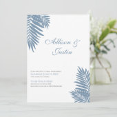 Palme bleue Faire-part de mariage 5 X 7 (Debout devant)