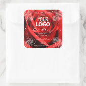 Palme de Fleur Rouge Feuille Logo des Étiquettes d (Sac)