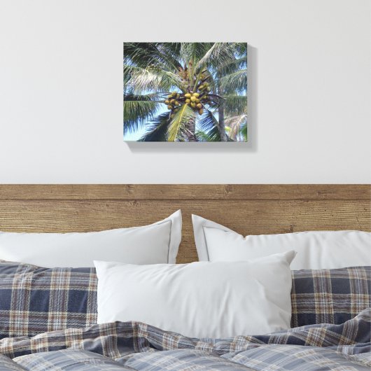 Palme de noix de coco Impression en toile 8x10" (Insitu(Chambre))