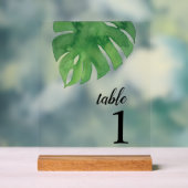 Palme de verdure tropicale Numéro de table clair (Neutre)