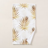 Palme d'or blanc tropical Feuille (Serviette à main)