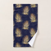 Palme d'or bleu tropicale Verdure Feuille (Serviette à main)