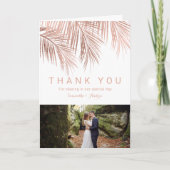 Palme d'or rose 2 photos merci mariage (Devant)