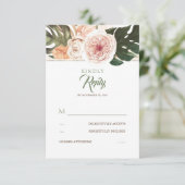 Palme florale tropicale Feuilles mariage RSVP (Debout devant)