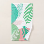 Palme rose exotique Feuille Motif (Serviette à main)