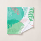Palme rose exotique Feuille Motif (Gant de toilette)