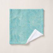 Palme tropicale bleu clair motif feuille (Gant de toilette)