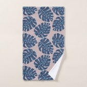 Palme Tropicale Bleu Gris (Serviette à main)