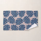 Palme Tropicale Bleu Gris (Serviette à main)