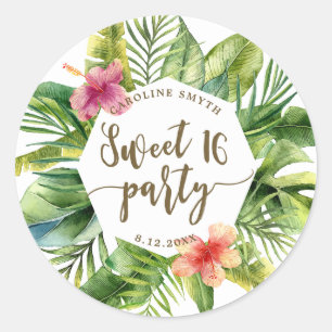 palme tropicale feuille doux autocollant 16 partie