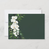 palme tropicale feuille mariage floral carte RSVP (Dos)