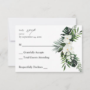 Palme tropicale & Flore blanche sans repas RSVP