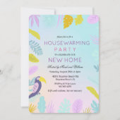 Palme tropicale Macaw Oiseau Ménage Invitation (Devant)