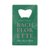 Palme Tropicale moderne colorée Feuille Bacheloret (Devant)