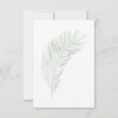 Palme Tropicale Muté Blanc Mariage RSVP (Dos)