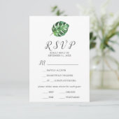 Palme tropicale sauvage 4 Menu Choix Carte RSVP (Debout devant)