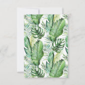 Palme tropicale sauvage 4 Menu Choix Carte RSVP (Dos)