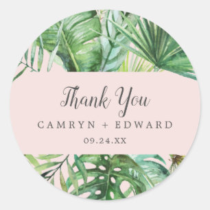 Palme tropicale sauvage   Sticker Merci flush Favo