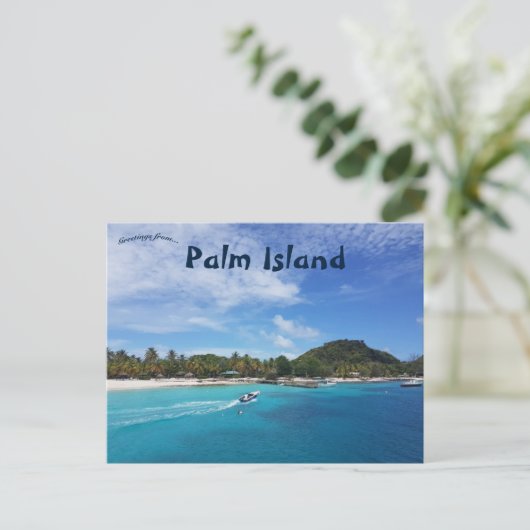 Palmeiland St. Vincent en het Grenadines Briefkaar Briefkaart (Staand voorkant)