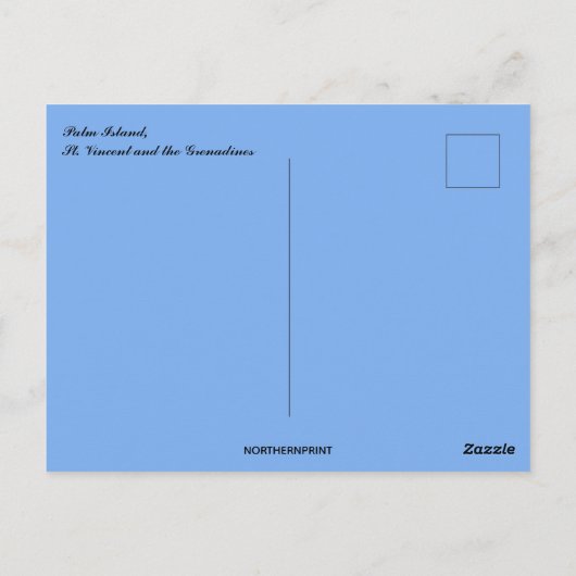 Palmeiland St. Vincent en het Grenadines Briefkaar Briefkaart (Achterkant)