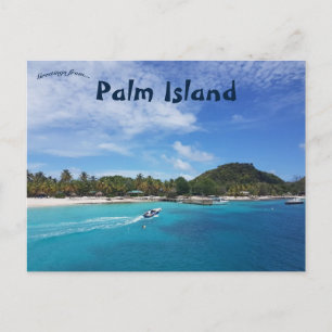 Palmeiland St. Vincent en het Grenadines Briefkaar Briefkaart