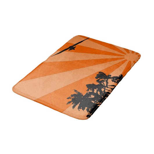 Palmen en zeegarens badmat (Gekanteld)