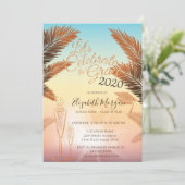 Palmen, glazen Afstuderen Kaart (Staand voorkant)