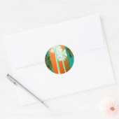 Palmen in Abstract Ronde Sticker (Envelop)