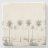 Palmen in Miami Stenen Onderzetter (Voorkant)
