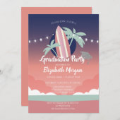 Palmen Surfplank, Glitter Afstudeerder Pet, Afstud Kaart (Voorkant / Achterkant)