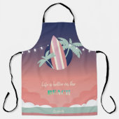 Palmen, surfplank, String Lights Beach Schort (Voorkant)