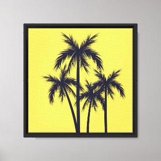 Palmen van Geel Canvas Afdruk