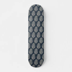 Palmenblad Navyblauw en Crème Skateboard