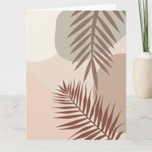 Palmenbladeren, Boho Abstract Geometrische Kunst Kaart