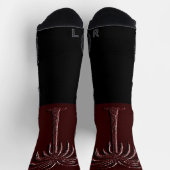 Palmentoboom Burgandy en zwart Sokken (Top)