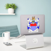 Palmer Family Crest Sticker (Laptop op bureau)
