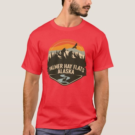 Palmer Hay Flats Alaska Camping Retro Oversized T-shirt (Voorkant)