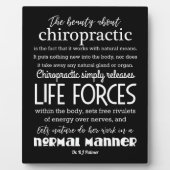 Palmer Quote - de schoonheid over chiropractisch Fotoplaat (Voorkant)