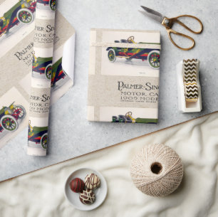 Palmer-Singer Motor Cars, 1909 Pattern Cadeaupapier