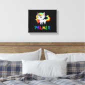 Palmer Unicorn Canvas Afdruk (Insitu (Slaapkamer))