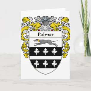 Palmer wapenschild/familiewapen (Mantled) Feestdagen Kaart