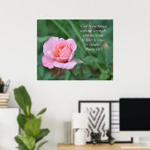 Palmes 46:1 Rose Encouragement Poster (Bureau à domicile)