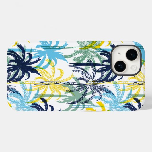 Palmes tropicales Imprimer iPhone 14 Coque (Verso (horizontal))