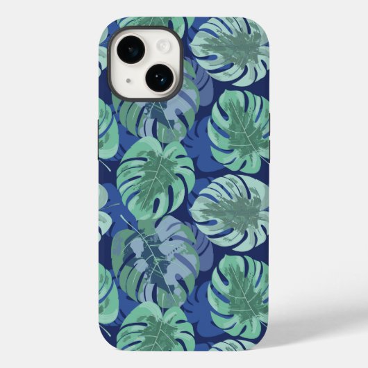 Palmes tropicales Imprimer iPhone 14 Coque (Verso)