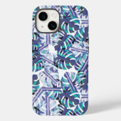 Palmes tropicales Imprimer iPhone 14 Coque (Verso)