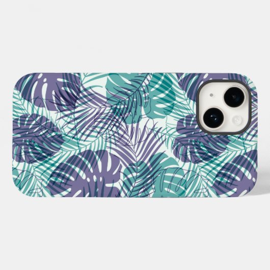 Palmes tropicales Imprimer iPhone 14 Coque (Verso (horizontal))
