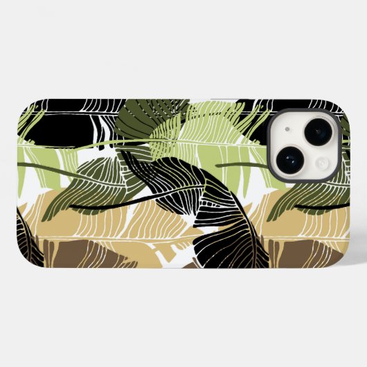 Palmes tropicales Imprimer iPhone 14 Coque (Verso (horizontal))