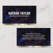 Palmes violettes | Carte de visite d'ajustement mé (Devant / Derrière)